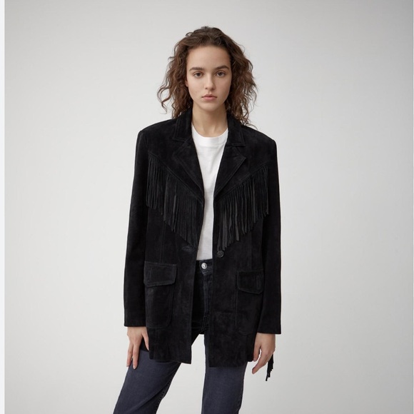 Re/done Suede Fringe Jacket - Picture 5 of 11